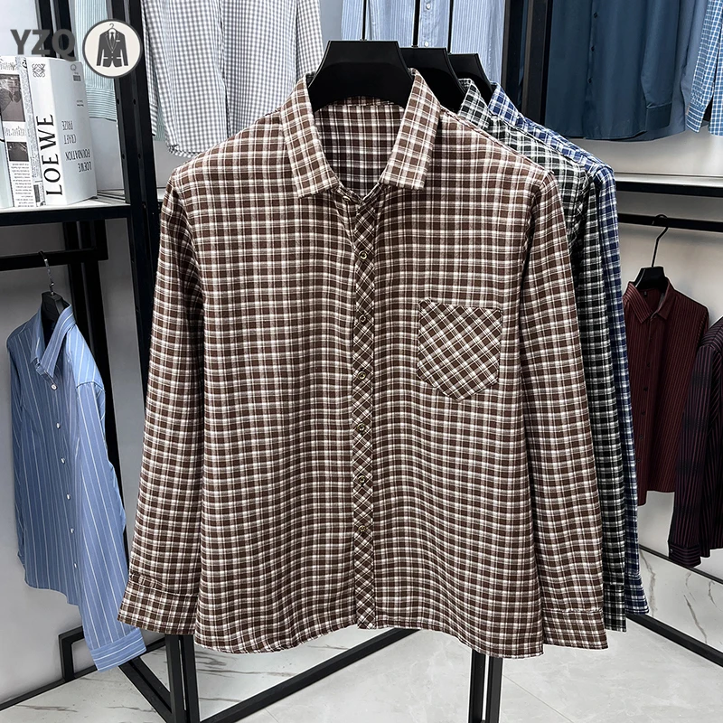 Mens Checkered Pattern Shirt Long Sleeve Regular Fit Casual Button Up Lapel Collar Comfortable For Daily All Seasons
Mens Checkered Pattern Shirt Long Sleeve Regular Fit Casual Button Up Lapel Collar Comfortable For Daily All Seasons