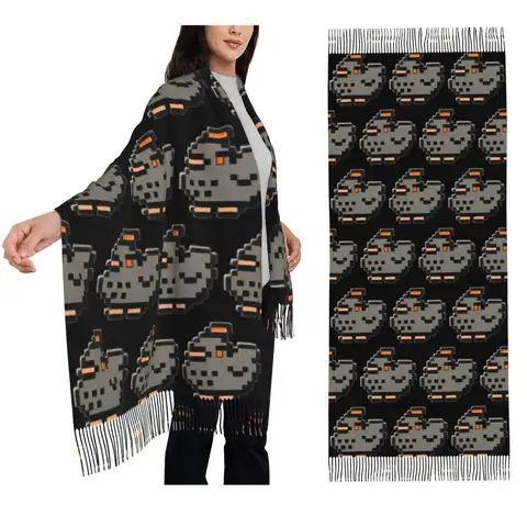 Stardew Valley Void Chicken Scarf Tassel Scarves for Women Soft Warm Shawls and Wraps Long Fall Winter Shawl Wrap