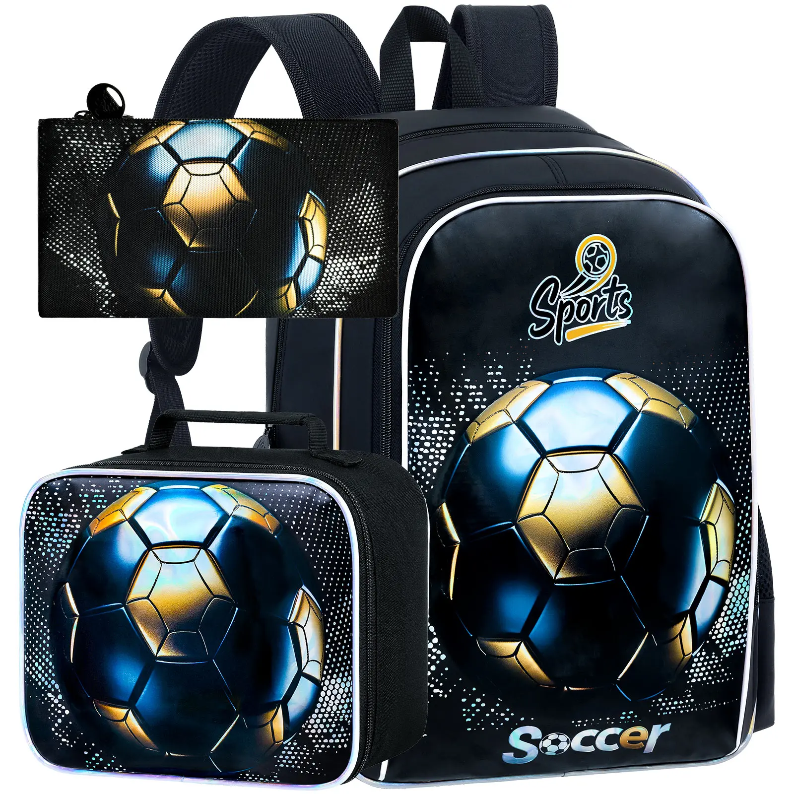 Набор из 3 предметов: школьный рюкзак для мальчиков с футбольным дизайном, 17 дюймов, с ланч-боксом, для средней и начальной школы
Набор из 3 предметов: школьный рюкзак для мальчиков с футбольным дизайном, 17 дюймов, с ланч-боксом, для средней и начальной школы