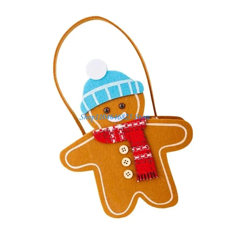 Festival Double Sided Gingerbreads Handheld Bag Christmas Decoration Cloth Materials Spacious Holiday Gift Carriers 
Festival Double Sided Gingerbreads Handheld Bag Christmas Decoration Cloth Materials Spacious Holiday Gift Carriers