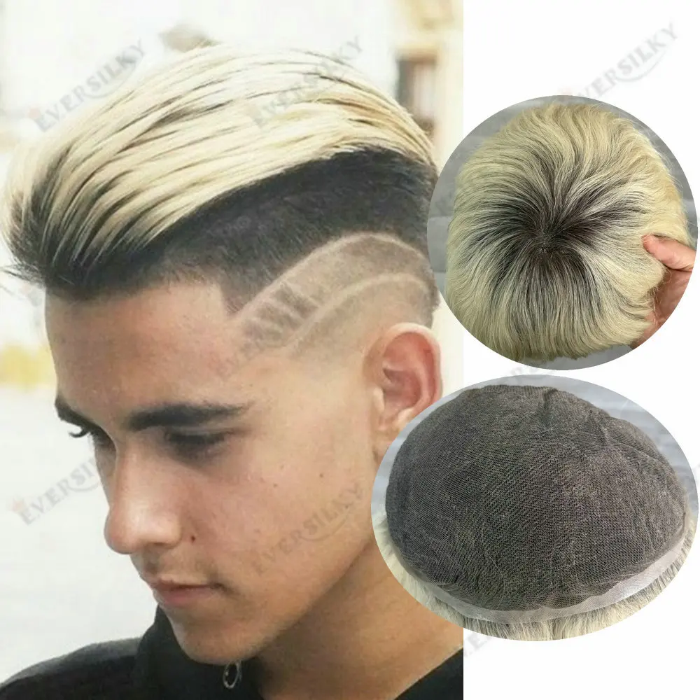 Men's Full Swiss Lace Toupee 1BT60R#/1BT613# Ombre Blonde Human Hair System Breathable Capillary Prothesis System for Hair Loss
Men's Full Swiss Lace Toupee 1BT60R#/1BT613# Ombre Blonde Human Hair System Breathable Capillary Prothesis System for Hair Loss