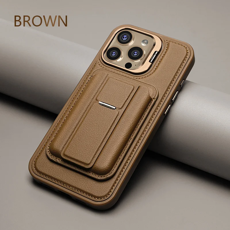 Luxury Leather Phone Case For iPhone 12 13 14 15 16 Pro Max 15 16 Plus Camera Card Bag Double Bracket Magsafe Shockproof Case
Luxury Leather Phone Case For iPhone 12 13 14 15 16 Pro Max 15 16 Plus Camera Card Bag Double Bracket Magsafe Shockproof Case