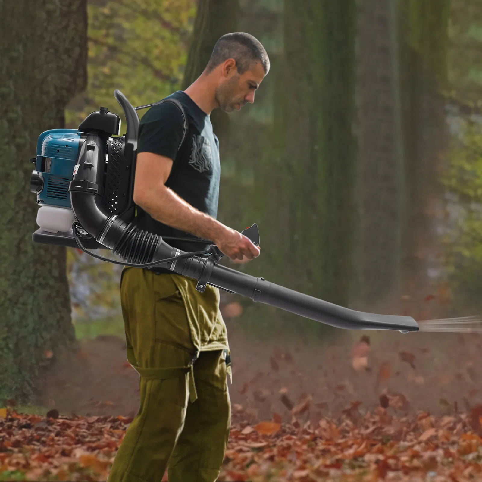 2600W 75.6CC 4-stroke Engine Gasoline Backpack Leaf Blower Gas Snow Lawn Blower 7000r/min
2600W 75.6CC 4-stroke Engine Gasoline Backpack Leaf Blower Gas Snow Lawn Blower 7000r/min
