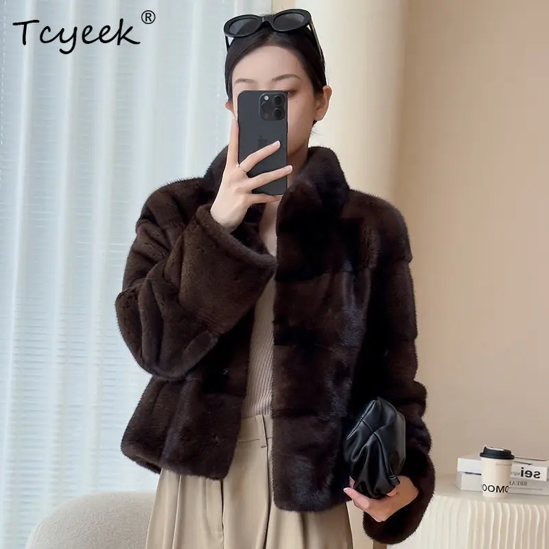 Tcyeek Natural Whole Mink Fur Coat Woman Clothing Winter Jacket for Women Warm Luxury Mink New in Coats Stand Abrigos Mujer
Tcyeek Natural Whole Mink Fur Coat Woman Clothing Winter Jacket for Women Warm Luxury Mink New in Coats Stand Abrigos Mujer