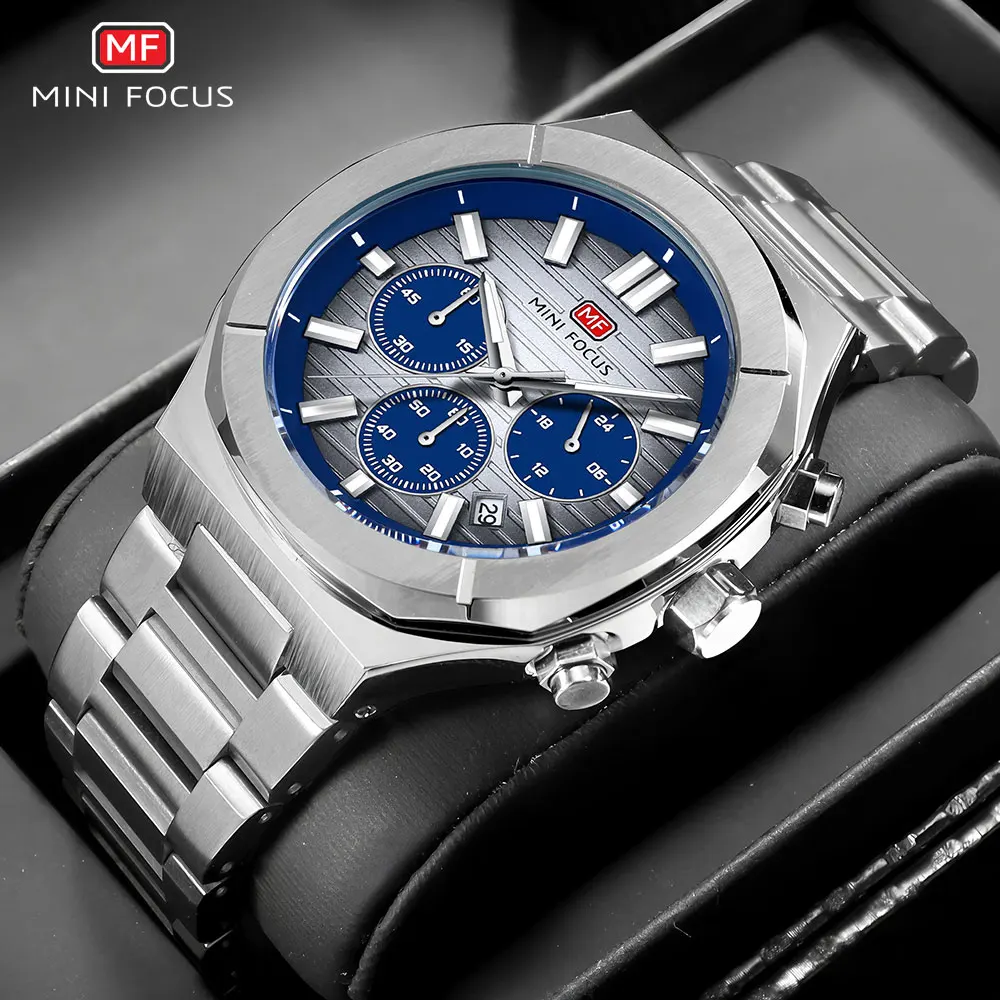 MINI FOCUS 0612G Fashion Luxury Quartz Men's Watch Waterproof Calendar Luminous Chronograph Steel Strip Watches for Men Часы
MINI FOCUS 0612G Fashion Luxury Quartz Men's Watch Waterproof Calendar Luminous Chronograph Steel Strip Watches for Men Часы