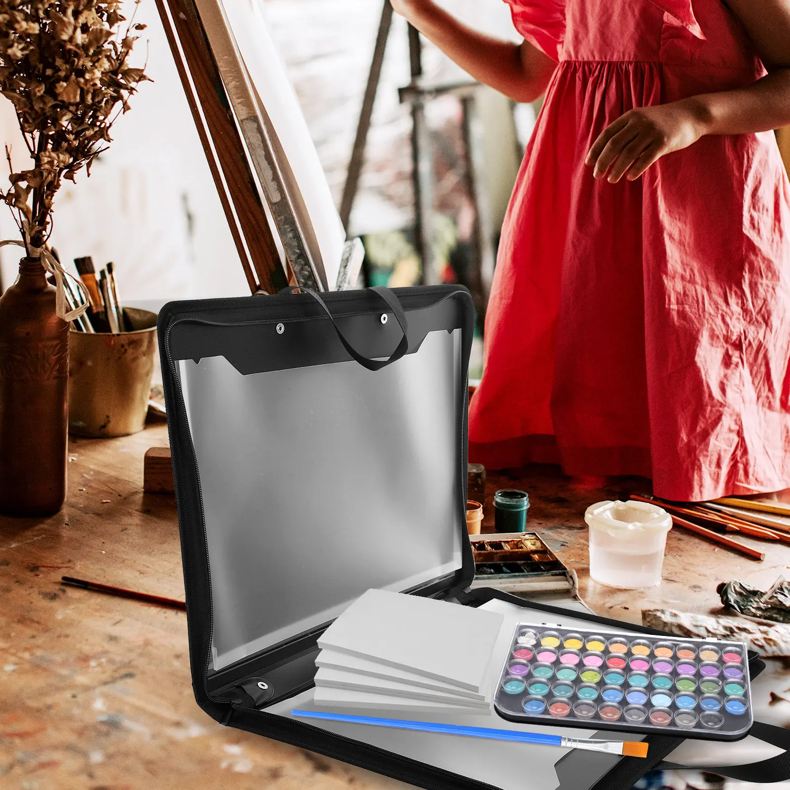 Portable Art Portfolio Bag for Students Artists Heavy Duty Waterproof File Organizer Handheld Document Carrier Exam Paper
Portable Art Portfolio Bag for Students Artists Heavy Duty Waterproof File Organizer Handheld Document Carrier Exam Paper