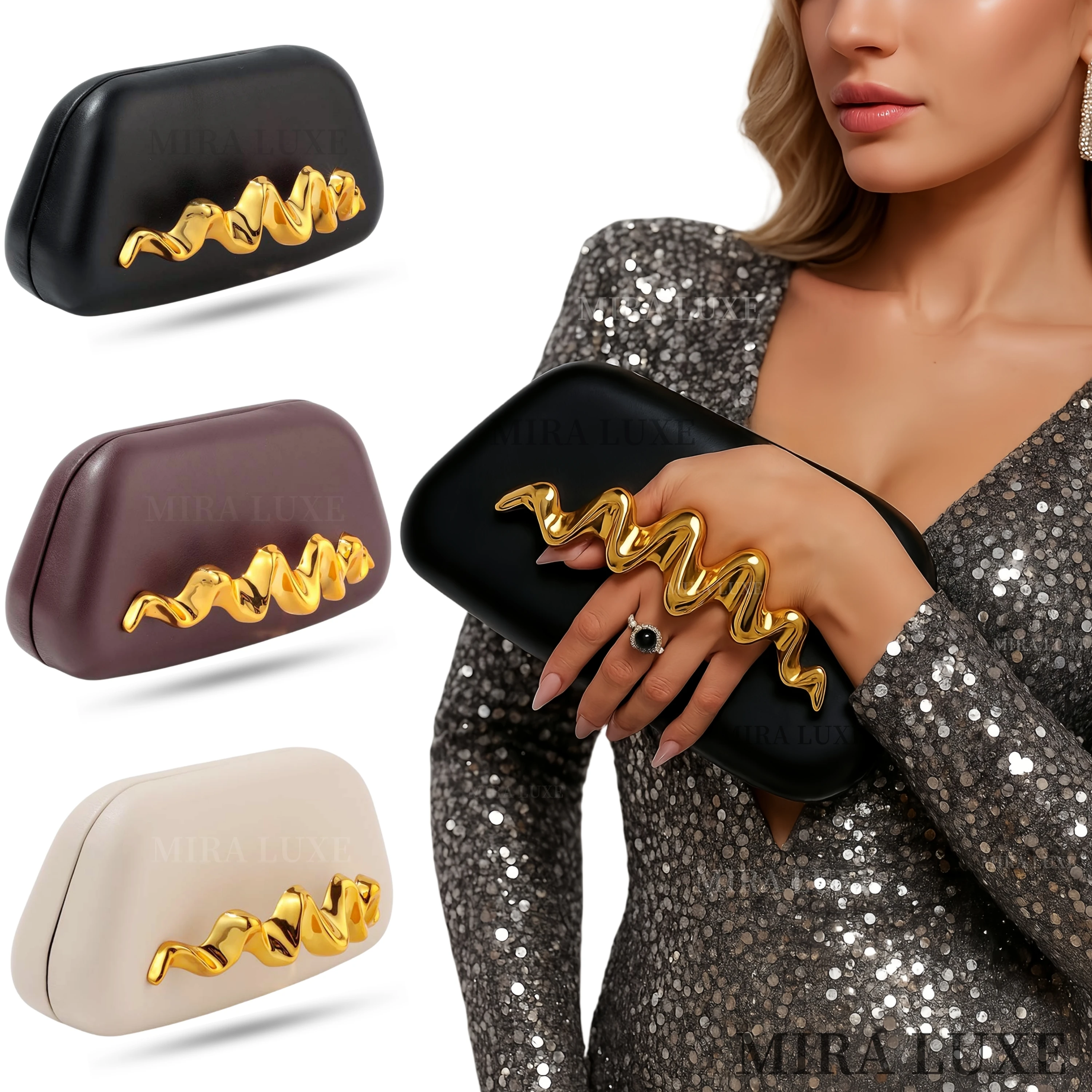 Women Fashion Elegant PU Leather Lady Bag Shaped Clutch Handbag Cross Body Evening Bag Date Dinner Banquet Gift Bride Purse Gift
Women Fashion Elegant PU Leather Lady Bag Shaped Clutch Handbag Cross Body Evening Bag Date Dinner Banquet Gift Bride Purse Gift