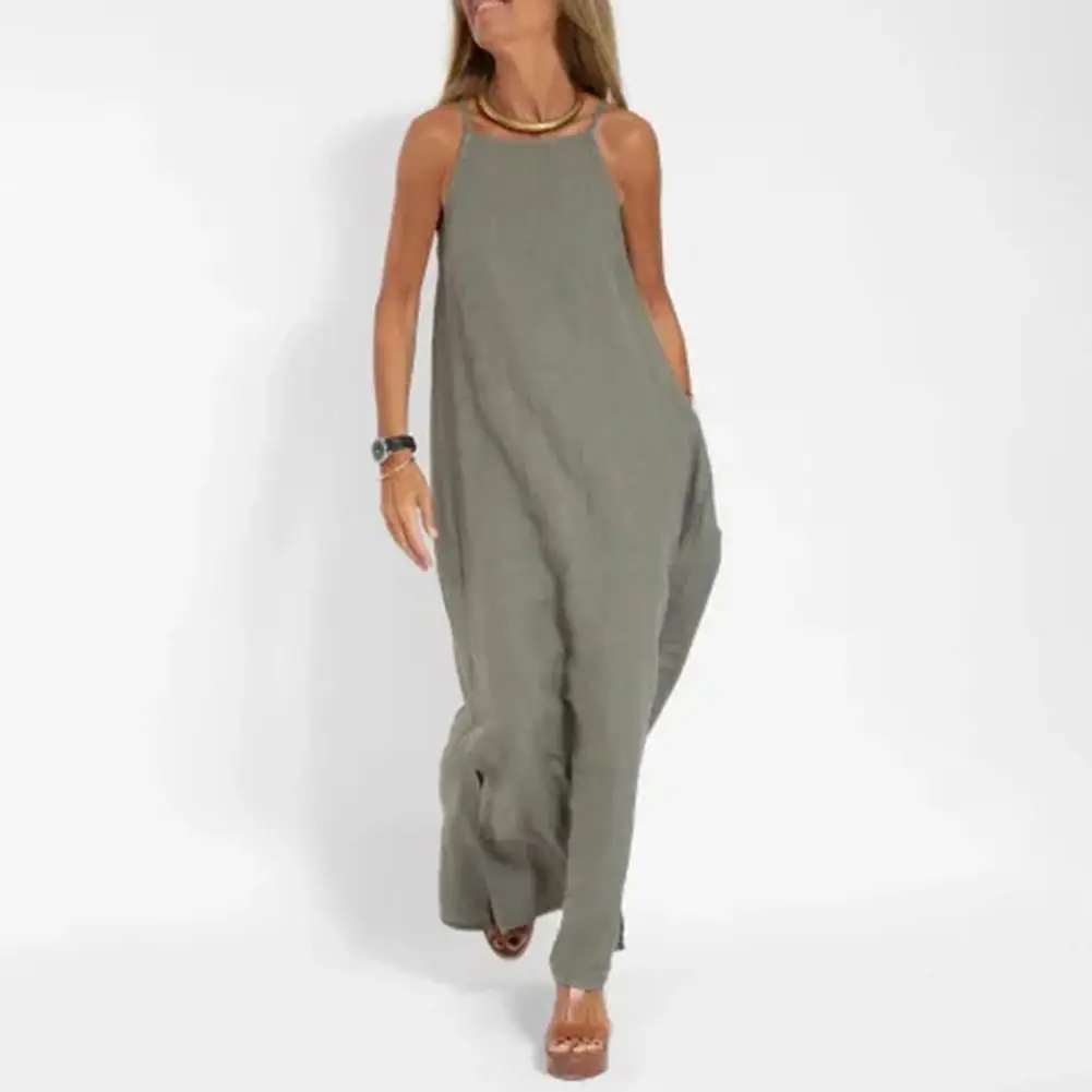 Summer Cotton Linen Maxi Dress for Women Spaghetti Strap Sleeveless Long Dress Casual Flowy Split Beach Sundress
Summer Cotton Linen Maxi Dress for Women Spaghetti Strap Sleeveless Long Dress Casual Flowy Split Beach Sundress