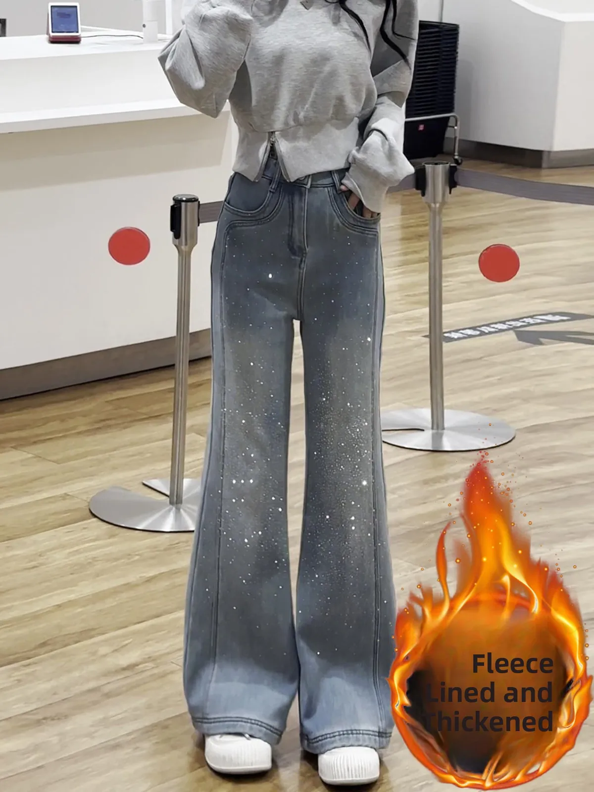 Unique Design Slimming Flared Jeans Women's Fce Lined Wide Leg Pants High Waist Zipper Closure Spring 2026 New Arrival
Unique Design Slimming Flared Jeans Women's Fce Lined Wide Leg Pants High Waist Zipper Closure Spring 2026 New Arrival