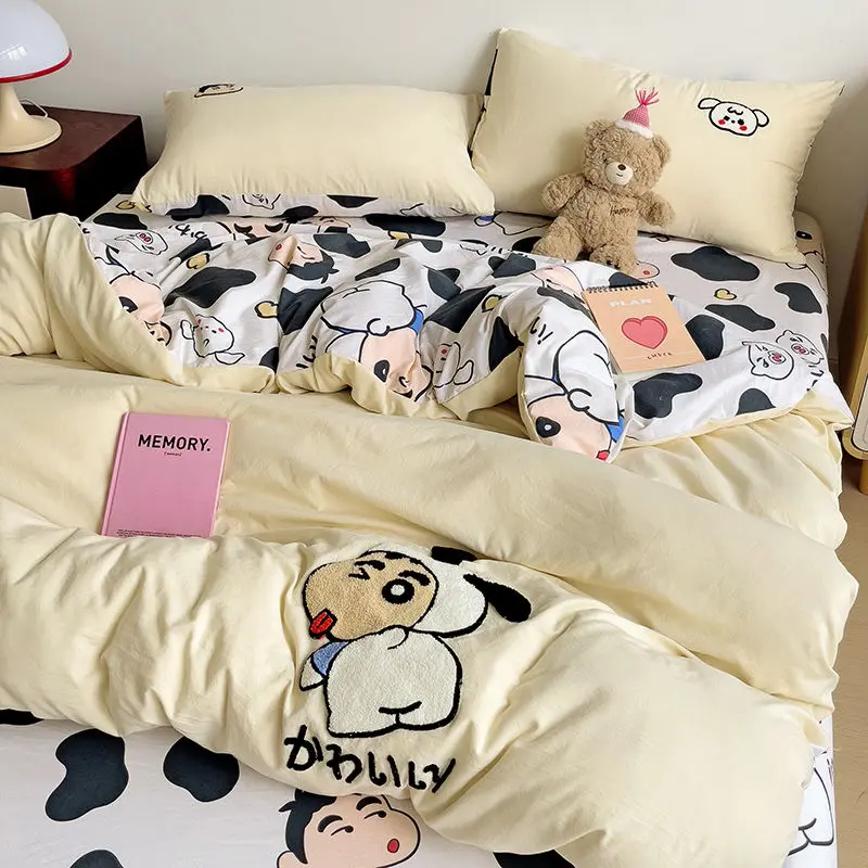 Мультяшное полотенце Rogue Crayon Shin chan, вышитый хлопковый комплект постельного белья из четырех предметов, Комплект постельного белья для общежития, комплект из трех предметов
Мультяшное полотенце Rogue Crayon Shin chan, вышитый хлопковый комплект постельного белья из четырех предметов, Комплект постельного белья для общежития, комплект из трех предметов