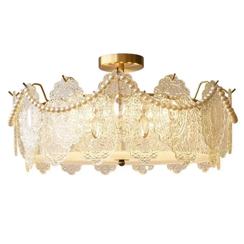 French style, crystal ceiling, modern, simple, light luxury, pearl master bedroom light 
French style, crystal ceiling, modern, simple, light luxury, pearl master bedroom light