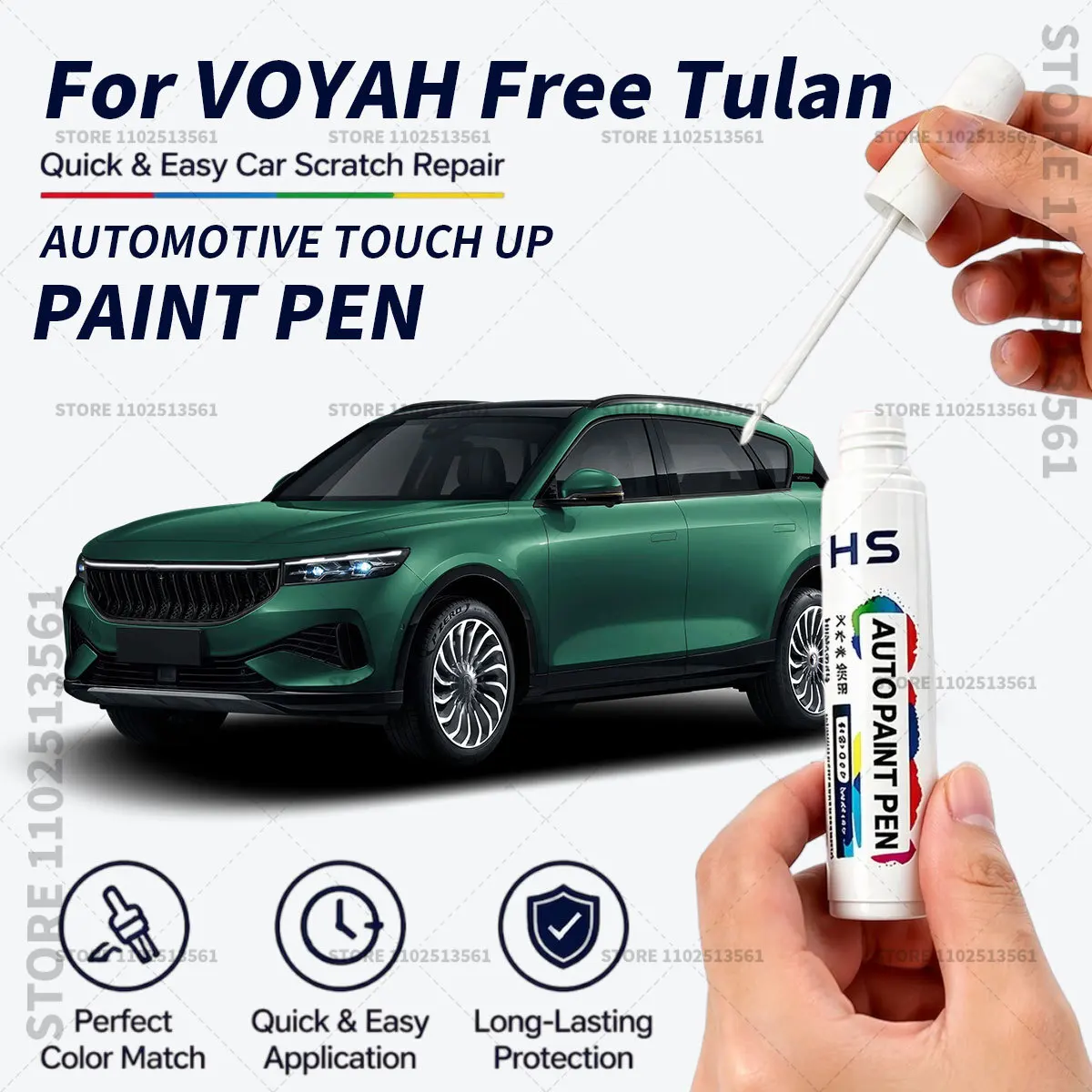 For Dong Feng VOYAH Free Tulan Touch Up Paint Pen Quick Repair Car Scratch Chip Paint Brush Taiji Black White Green Gray Gold
For Dong Feng VOYAH Free Tulan Touch Up Paint Pen Quick Repair Car Scratch Chip Paint Brush Taiji Black White Green Gray Gold