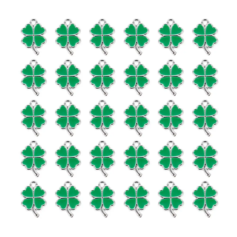30 Pieces Pendant Charms Silver Deep Green St Patrick Day Jewelry Accessories Bracelet Necklace Earrings
30 Pieces Pendant Charms Silver Deep Green St Patrick Day Jewelry Accessories Bracelet Necklace Earrings