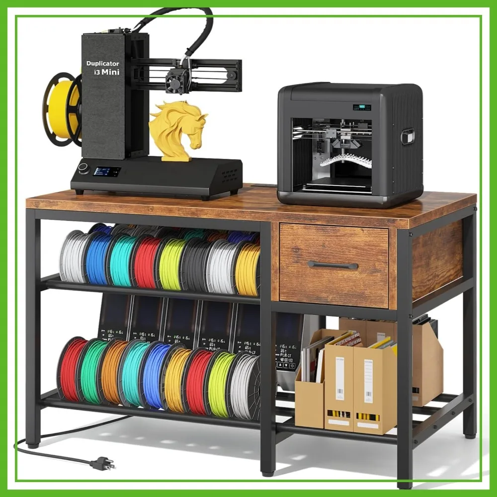 Heavy Duty 3D Printer Stand with Filament Storage, Drawer & Power Hub for Workshop
Heavy Duty 3D Printer Stand with Filament Storage, Drawer & Power Hub for Workshop