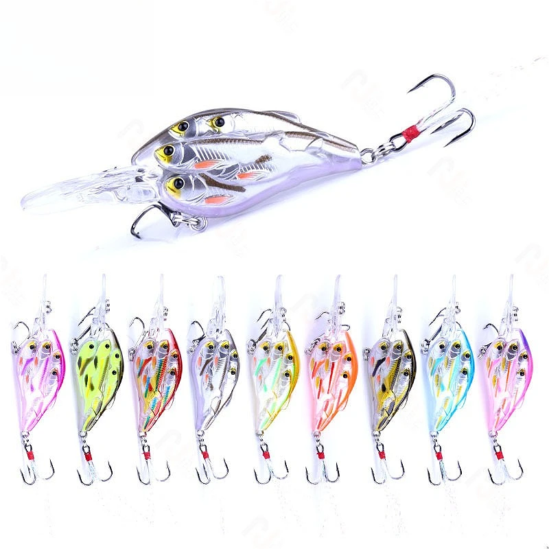 1pcs 7.5cm/9g Floating Minnow Little Chubby Swarmer Feather Hook Bait Artificial Hard Bait for Long Casting and Sea Fishing
1pcs 7.5cm/9g Floating Minnow Little Chubby Swarmer Feather Hook Bait Artificial Hard Bait for Long Casting and Sea Fishing