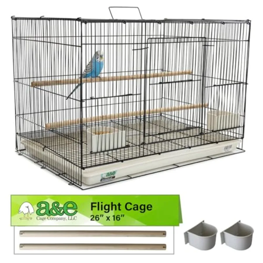 Small bird cage for finches canaries small birds: powder coated steel black slide-out tray dual feeding stations wood perch car
Small bird cage for finches canaries small birds: powder coated steel black slide-out tray dual feeding stations wood perch car