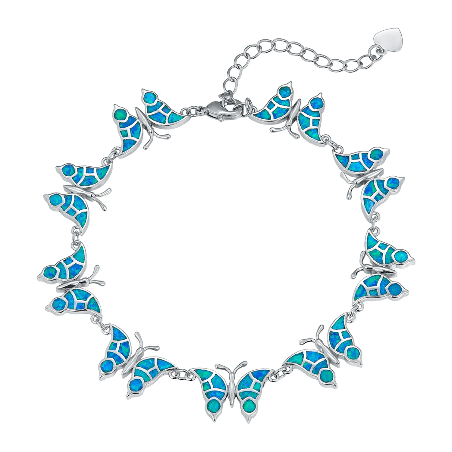 Bohemia Blue Opal Butterfly Bracelets,Dainty Light Silver Color Chain for Women,Luxury Fantasy Jewelry Valentine Gift for Grils
Bohemia Blue Opal Butterfly Bracelets,Dainty Light Silver Color Chain for Women,Luxury Fantasy Jewelry Valentine Gift for Grils