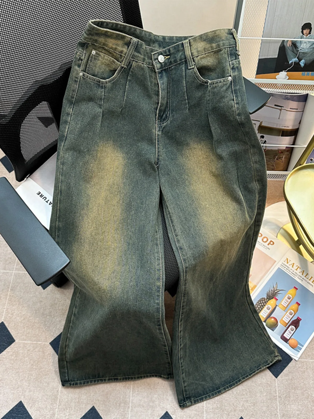 Retro Nostalgic Mid-Waist Jeans Men's Women's High-End Straight Leg Wide Leg Drapey Long Pants Spring Autumn Slimming Effect
Retro Nostalgic Mid-Waist Jeans Men's Women's High-End Straight Leg Wide Leg Drapey Long Pants Spring Autumn Slimming Effect