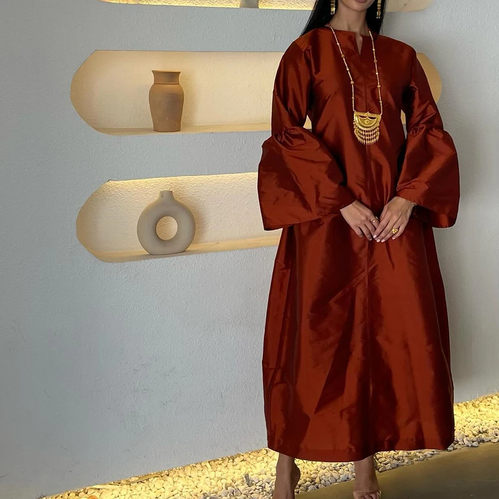 Customized Temperament Satin Off the Shoulder Evening Dress Formal O-neck Straight Long Sleeves Ankle Length Celebrity Gowns
Customized Temperament Satin Off the Shoulder Evening Dress Formal O-neck Straight Long Sleeves Ankle Length Celebrity Gowns
