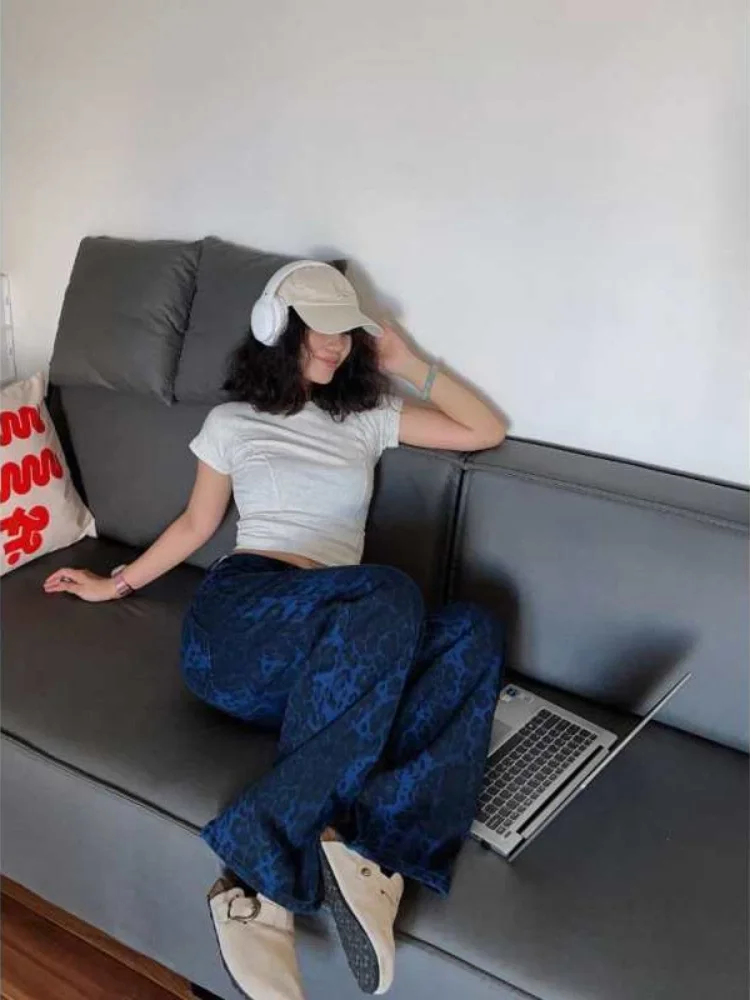 American Sle Casual Blue Jeans High Waist Patchwork Slimming Color Blo Faion Trend Leopard Print Pants for Teens
American Sle Casual Blue Jeans High Waist Patchwork Slimming Color Blo Faion Trend Leopard Print Pants for Teens