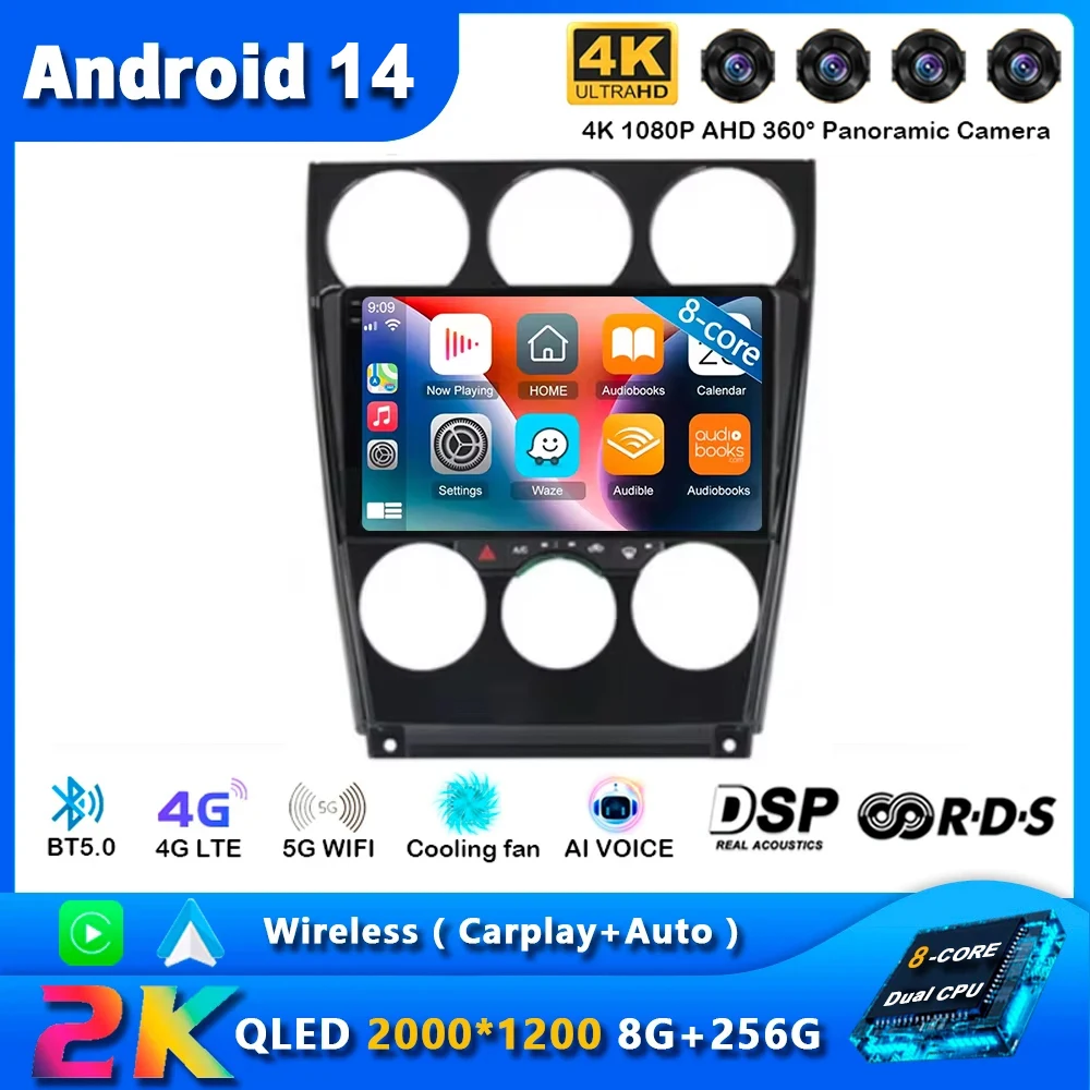 2din Android 14 Car Radio for Mazda 6 2004-2015 Multimedia Player Navigation GPS WIFI Stereo Navigation Auto Carplay Head Unit
2din Android 14 Car Radio for Mazda 6 2004-2015 Multimedia Player Navigation GPS WIFI Stereo Navigation Auto Carplay Head Unit