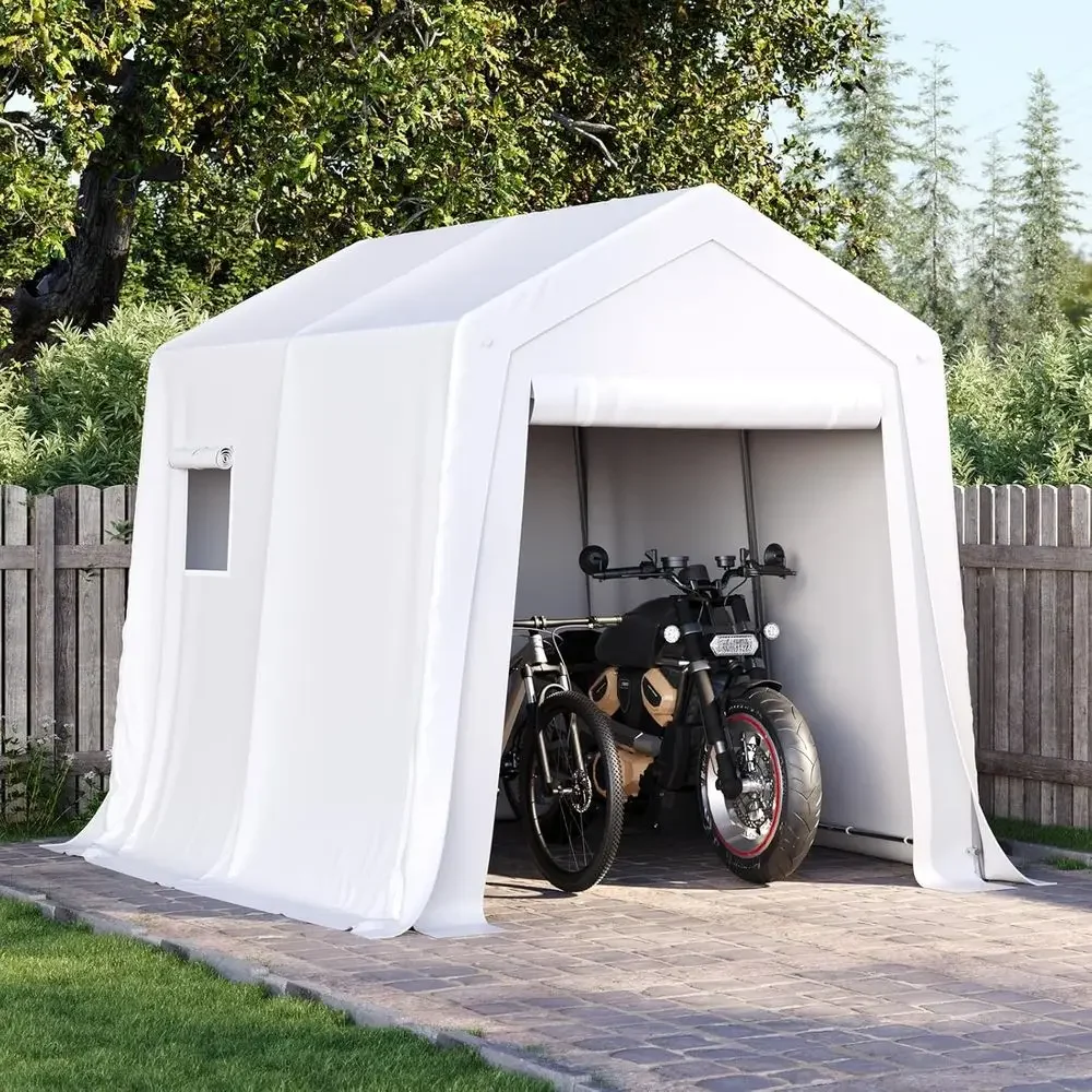 Outdoor Storage Shed Tent with Roll-up Door & Window - Weatherproof Carport for Vehicles, Equipment, and More (White)
Outdoor Storage Shed Tent with Roll-up Door & Window - Weatherproof Carport for Vehicles, Equipment, and More (White)