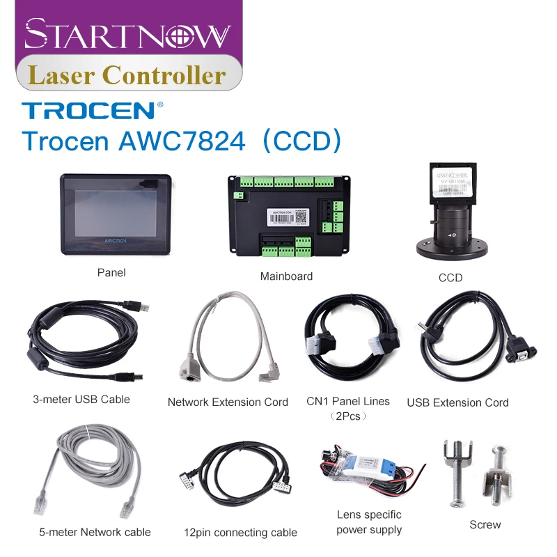 Startnow Trocen AWC7824 CO2 Laser Controller Board DSP Touch Screen Control System for Laser Engraving Cutting Machine
Startnow Trocen AWC7824 CO2 Laser Controller Board DSP Touch Screen Control System for Laser Engraving Cutting Machine