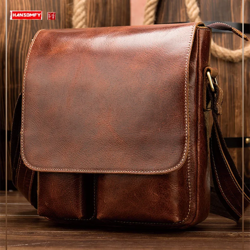 Crazy Horse Leather Men's Bag Shoulder Crossbody Bag Genuine Leather Retro Handbags Messenger Bag Fashion Top Layer Cowhide Bags
Crazy Horse Leather Men's Bag Shoulder Crossbody Bag Genuine Leather Retro Handbags Messenger Bag Fashion Top Layer Cowhide Bags