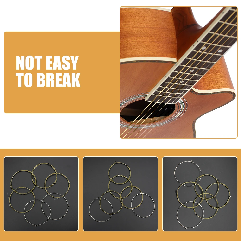 6 Pcs Guitar Strings Acoustic Electric Replacement Strong Durable Brass Alloy Clear Sound Independent Packaging Universal Parts
6 Pcs Guitar Strings Acoustic Electric Replacement Strong Durable Brass Alloy Clear Sound Independent Packaging Universal Parts