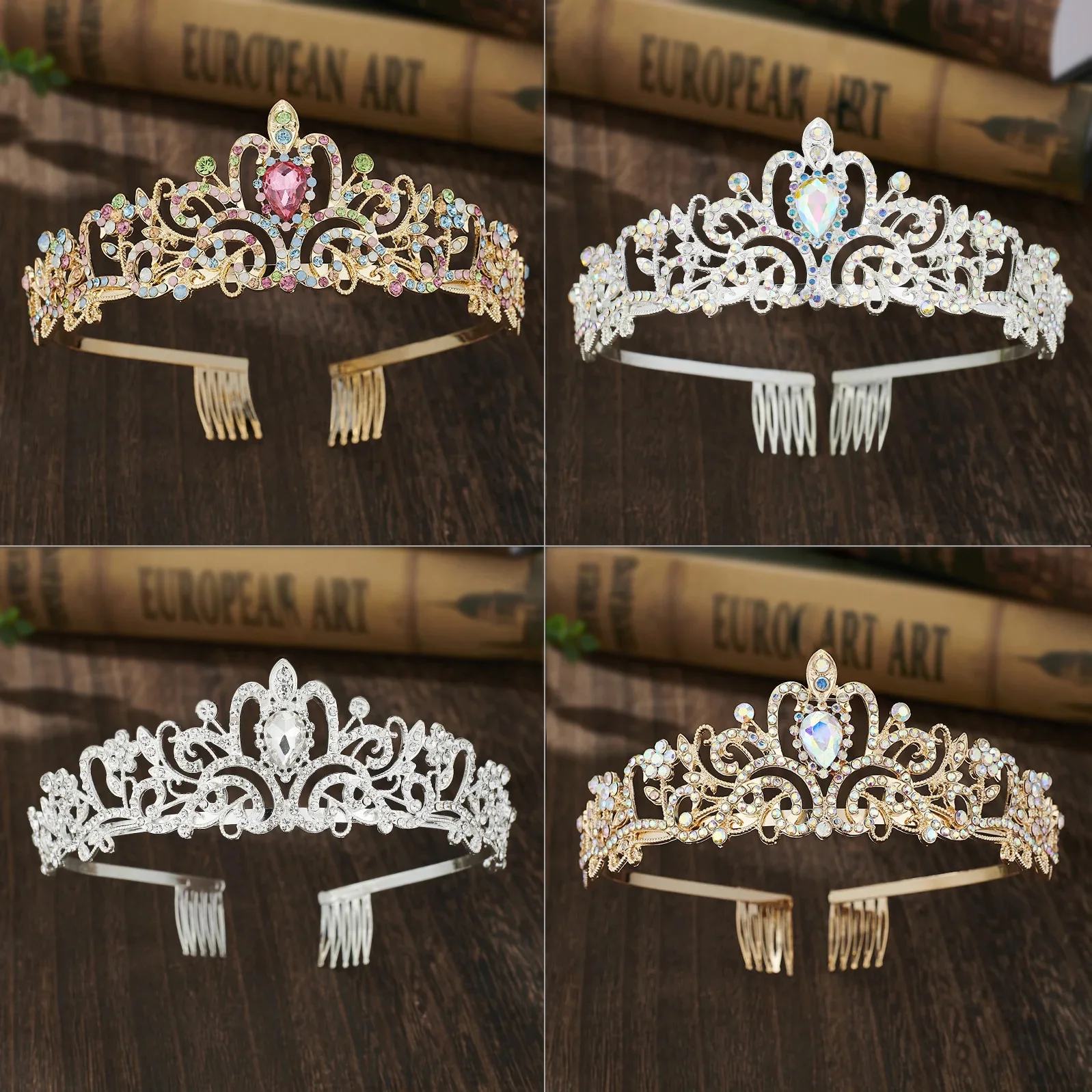 Wedding Bridal Tiara Crowns with Comb Pins Imitation Crystal Glitter Rhinestone Headband Wedding Prom Party Jewelry
Wedding Bridal Tiara Crowns with Comb Pins Imitation Crystal Glitter Rhinestone Headband Wedding Prom Party Jewelry