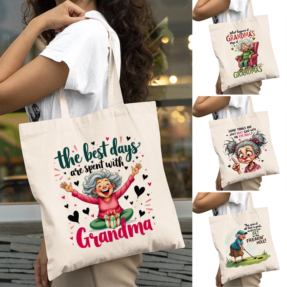 Casual Cute Grandma Girl Daily Use Shoulder Handbag Large Capacity Cartoon Women Shopping Bag Double Print Lady Shopper 40x45cm
Casual Cute Grandma Girl Daily Use Shoulder Handbag Large Capacity Cartoon Women Shopping Bag Double Print Lady Shopper 40x45cm