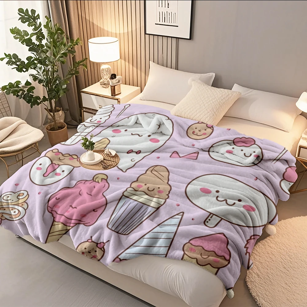 Classic Flannel Blanket Cute Happy Kawaii Sweets Collection Vintage Microfiber Bedspread Faux Fur Throw With Anti-pilling
Classic Flannel Blanket Cute Happy Kawaii Sweets Collection Vintage Microfiber Bedspread Faux Fur Throw With Anti-pilling