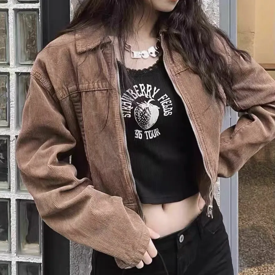 Женская удлиненная куртка-жакет Brandy Girl в американском ретро-стиле из коричневого вельвета с высокой талией на молнии, однотонная, для повседневной носки
Женская удлиненная куртка-жакет Brandy Girl в американском ретро-стиле из коричневого вельвета с высокой талией на молнии, однотонная, для повседневной носки