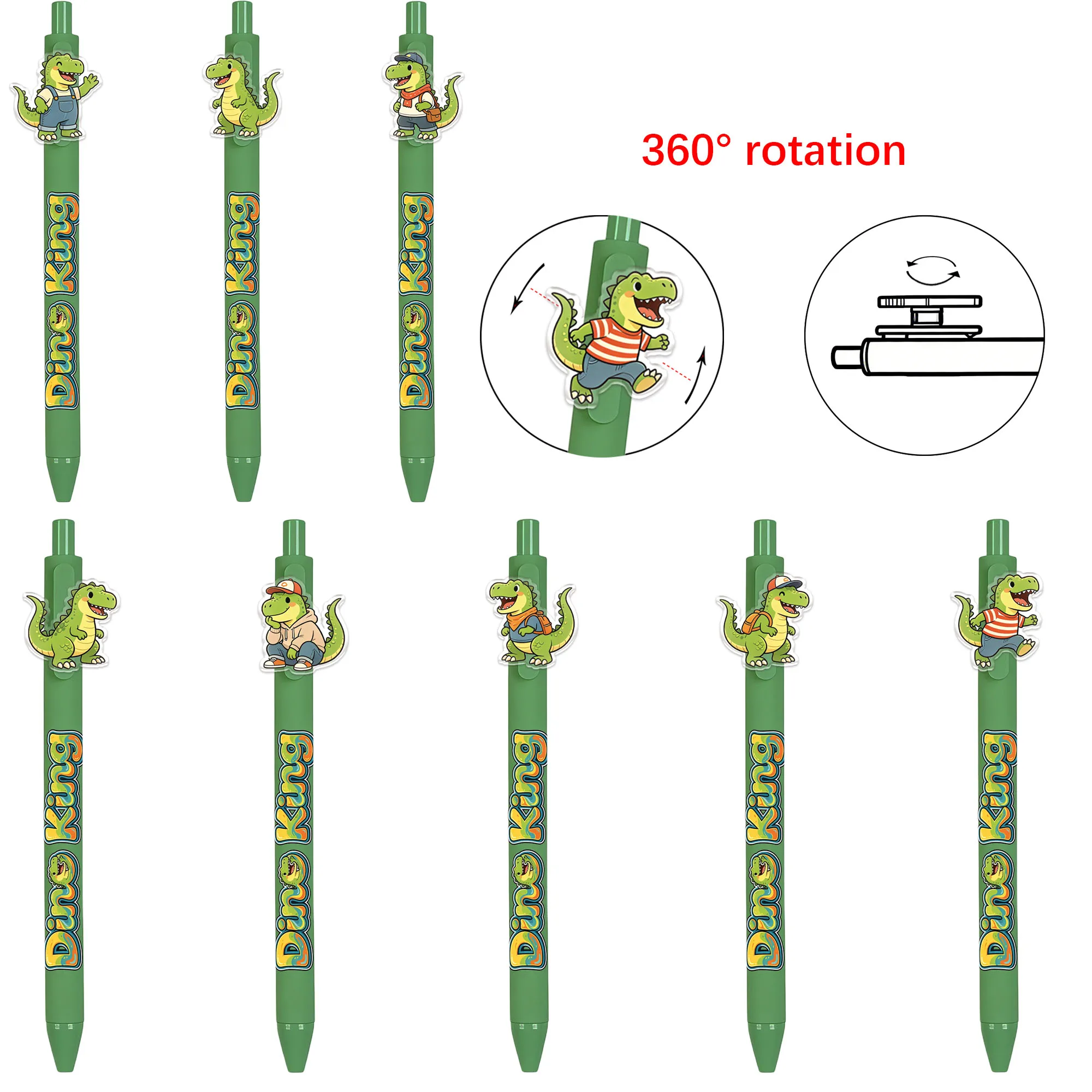 9 PCS Dinosaur-themed round ballpoint pens. Smooth writing signature pens. Patterns are random.
9 PCS Dinosaur-themed round ballpoint pens. Smooth writing signature pens. Patterns are random.