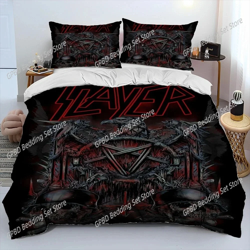 3D Print Slayer Heavy Metal Band Music Bedding Set Duvet Cover Bed Set Quilt Cover Pillowcase Comforter king Queen Size
3D Print Slayer Heavy Metal Band Music Bedding Set Duvet Cover Bed Set Quilt Cover Pillowcase Comforter king Queen Size