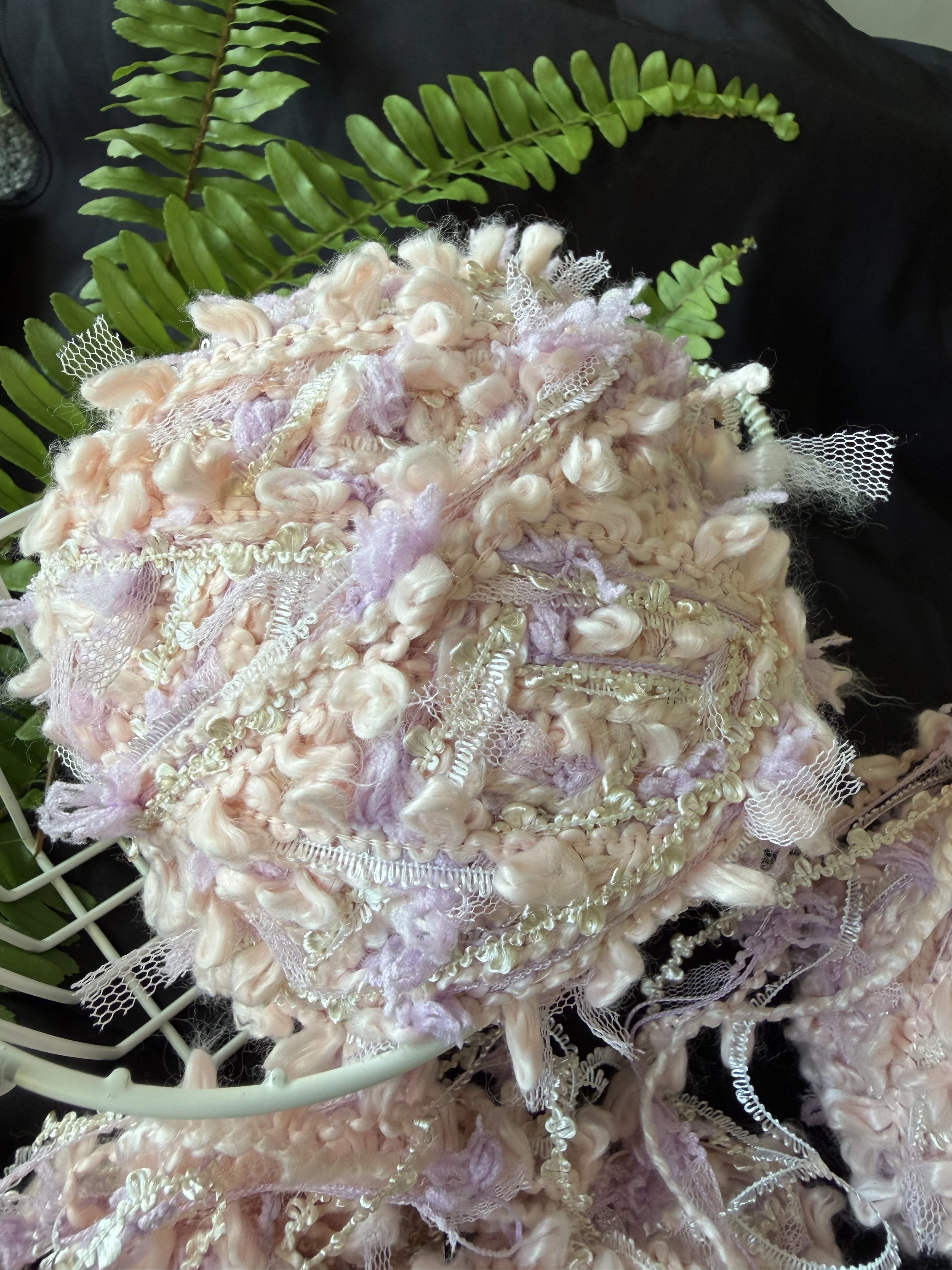 100g Textured Bubble Pink Purple Mixed Yarn, Romantic Lace Decorative Yarn for Hand Knitting Weaving
100g Textured Bubble Pink Purple Mixed Yarn, Romantic Lace Decorative Yarn for Hand Knitting Weaving