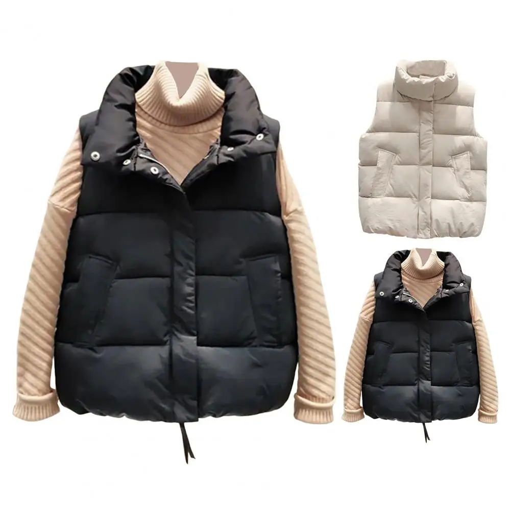 Утепленный короткий жилет для женщин: хлопковая зимняя безрукавка на молнии с воротником-стойкой, повседневная куртка
Утепленный короткий жилет для женщин: хлопковая зимняя безрукавка на молнии с воротником-стойкой, повседневная куртка