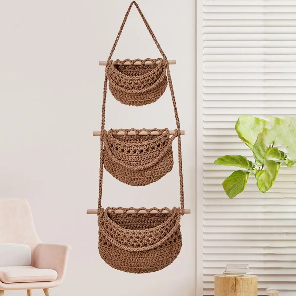 Cotton Rope Hanging Fruit Baskets Simple Handmade Fruit Net Pocket Stylish Sundry Storage Hanging Bag Over the Door
Cotton Rope Hanging Fruit Baskets Simple Handmade Fruit Net Pocket Stylish Sundry Storage Hanging Bag Over the Door