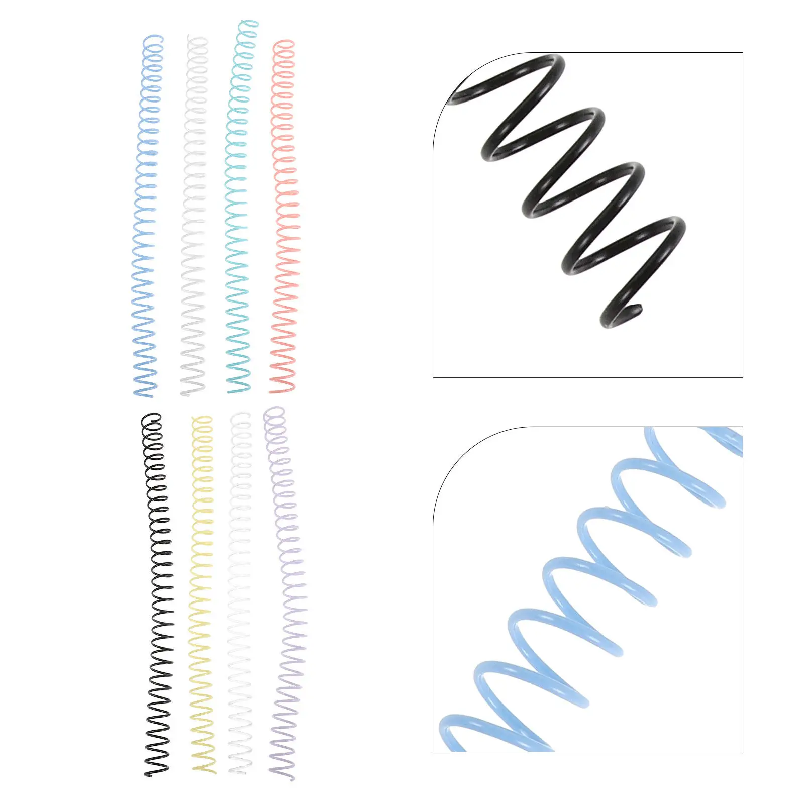 8Pcs Plastic Spiral Coils Colorful Coil Binder Rings for Binding Office Documents School Projects Notebook Loose Leaf Supplies
8Pcs Plastic Spiral Coils Colorful Coil Binder Rings for Binding Office Documents School Projects Notebook Loose Leaf Supplies