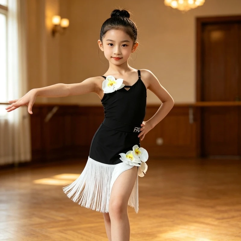 Kids Latin Dance Dress Summer Advanced Practice Training Costume Girls Ballroom Dancewear Performance Outfit Dance Wear Zym
Kids Latin Dance Dress Summer Advanced Practice Training Costume Girls Ballroom Dancewear Performance Outfit Dance Wear Zym