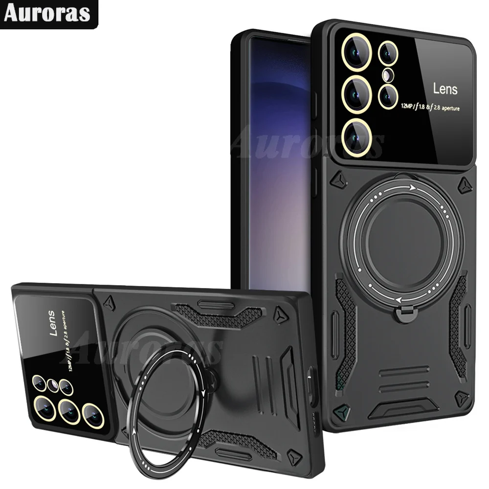 Auroras For Samsung Galaxy S24 Ultra 5G Case Magnetic Circle Ring Armor Slide Window Silicone Shell For Samsung S24 Plus + Cover
Auroras For Samsung Galaxy S24 Ultra 5G Case Magnetic Circle Ring Armor Slide Window Silicone Shell For Samsung S24 Plus + Cover