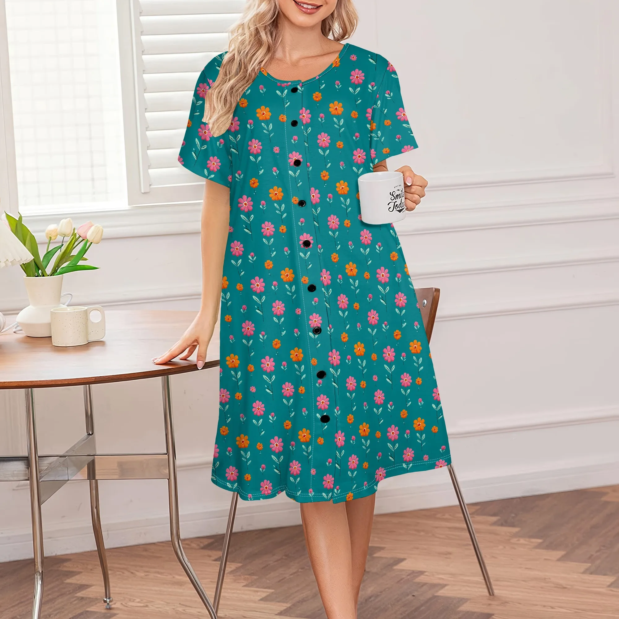 Afrocentric Floral Print Button Dress Plus Size Women's S-3XL Casual or Spring Wear
Afrocentric Floral Print Button Dress Plus Size Women's S-3XL Casual or Spring Wear