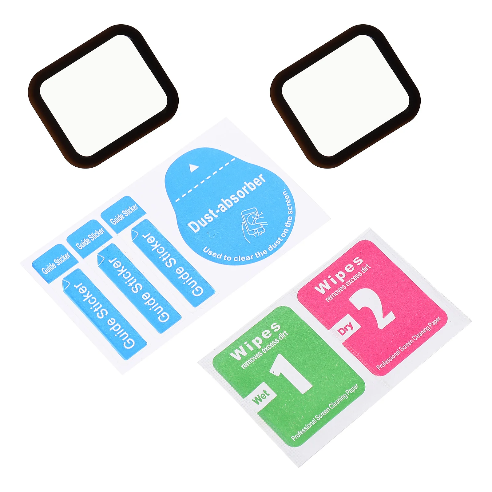 2Pcs Full Coverage Watch Screen Protector Tempered Glass Anti-Fall Protective Case Smartwatch Screen Films Watch Accessory