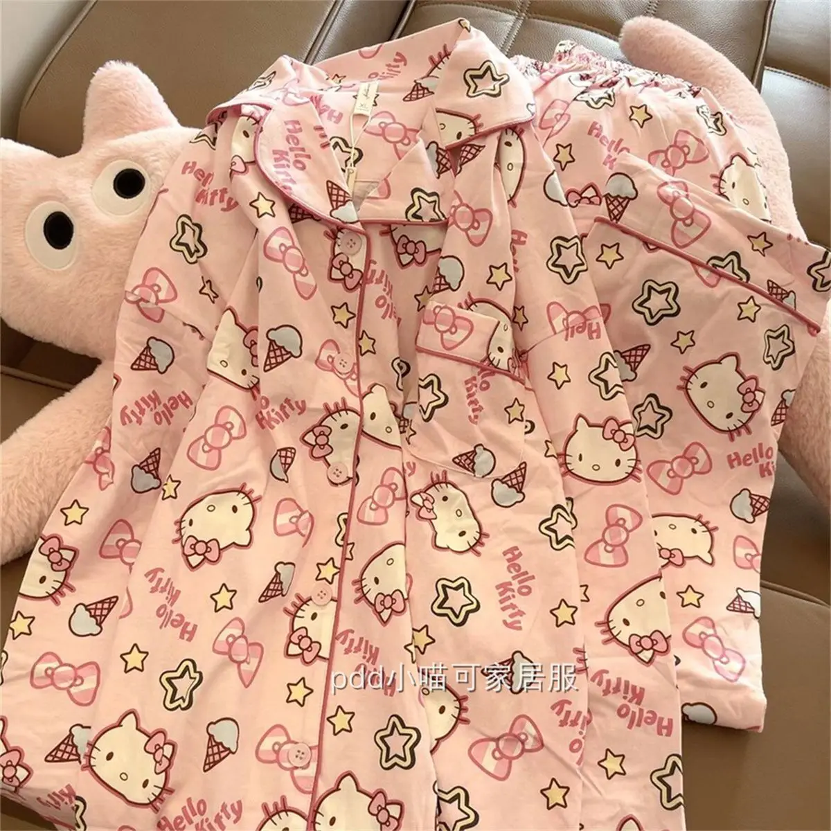 Y2k Cartoon Hello Kitty girl Pajamas Lady Set School Pyjamas Spring Long Sleeves Pant Nightwear Casual Cute Kawaii Home Clothes
Y2k Cartoon Hello Kitty girl Pajamas Lady Set School Pyjamas Spring Long Sleeves Pant Nightwear Casual Cute Kawaii Home Clothes