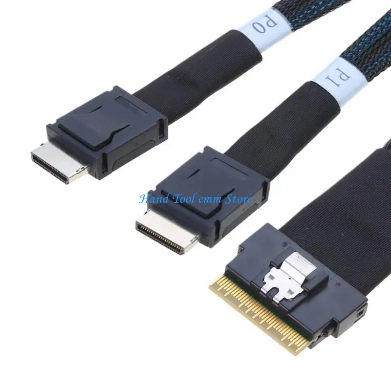 H37F 50cm Cable SFF-8654 8X to Oculink SFF-8611 4X for SlimSAS 8X to 2xOCulink 4X Stable and Secure Connection
H37F 50cm Cable SFF-8654 8X to Oculink SFF-8611 4X for SlimSAS 8X to 2xOCulink 4X Stable and Secure Connection