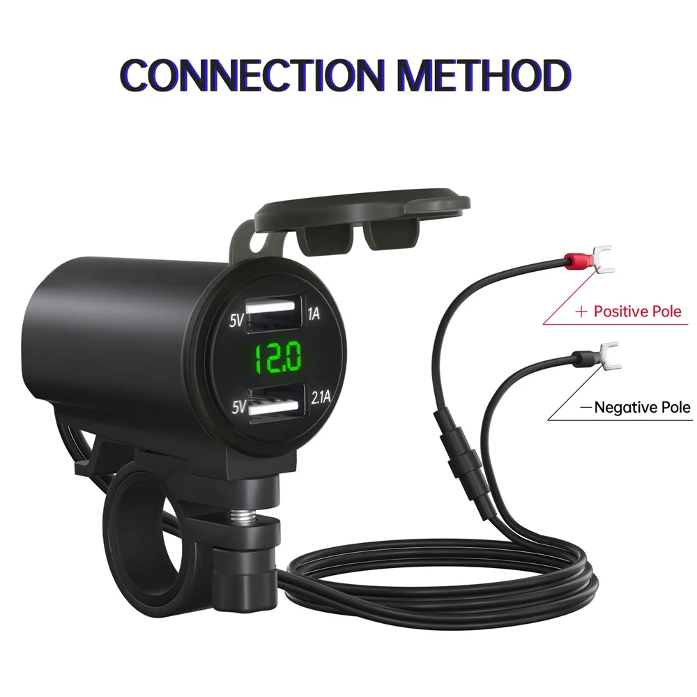 Motorcycle Refitted with USB Car Charger 3.1A Fast Charging Dual-port Interface Mobile Phone Car Charging with Voltmeter
Motorcycle Refitted with USB Car Charger 3.1A Fast Charging Dual-port Interface Mobile Phone Car Charging with Voltmeter