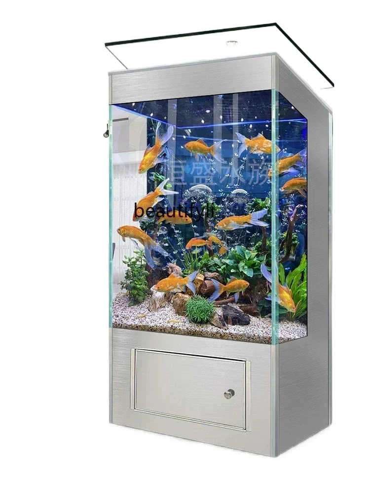TV Cabinet Fish Tank Living Room Change Water Super White Glass Aquarium Home Floor Landscape
TV Cabinet Fish Tank Living Room Change Water Super White Glass Aquarium Home Floor Landscape