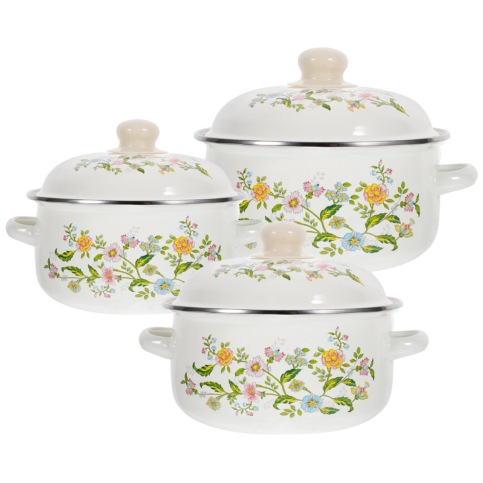 3pcs Mini Soup Pot Three Piece Set Enamel Cooking Pots with Lid Small Handle Saucepan Non Stick Pan Heat Resistant for Instant
3pcs Mini Soup Pot Three Piece Set Enamel Cooking Pots with Lid Small Handle Saucepan Non Stick Pan Heat Resistant for Instant