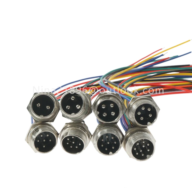 GX16 Butt Joint 2/3/4/5/6/7/8/9/10 Pins Waterproof Aviation Plug Socket With Wire Cable Connector Air Plug electrical cord 
GX16 Butt Joint 2/3/4/5/6/7/8/9/10 Pins Waterproof Aviation Plug Socket With Wire Cable Connector Air Plug electrical cord
