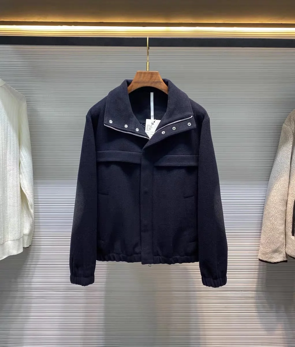 Men's Autumn Winter Woolen Jaet Stand Collar Elbow Patch Color Print Ba e Label 00% Pure Wool Middle-aged Faion
Men's Autumn Winter Woolen Jaet Stand Collar Elbow Patch Color Print Ba e Label 00% Pure Wool Middle-aged Faion